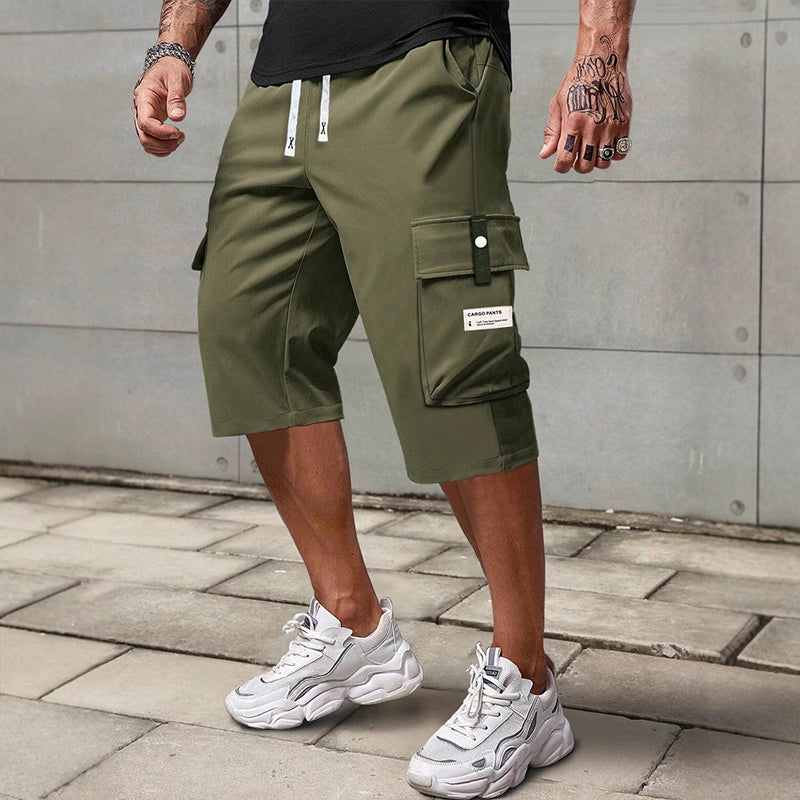 👖 Pantalones Capri de Carga para Hombre – Cordón Ajustable, Estilo Casual y Máxima Comodidad ✨💪