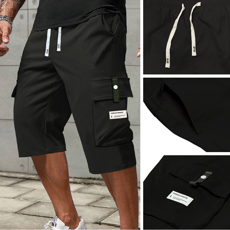 👖 Pantalones Capri de Carga para Hombre – Cordón Ajustable, Estilo Casual y Máxima Comodidad ✨💪