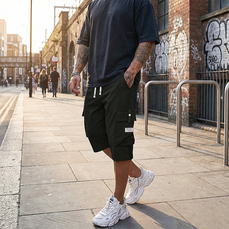 👖 Pantalones Capri de Carga para Hombre – Cordón Ajustable, Estilo Casual y Máxima Comodidad ✨💪