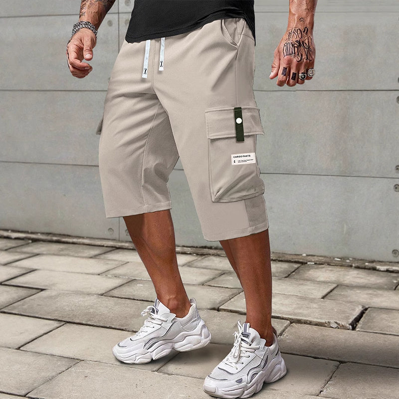 👖 Pantalones Capri de Carga para Hombre – Cordón Ajustable, Estilo Casual y Máxima Comodidad ✨💪