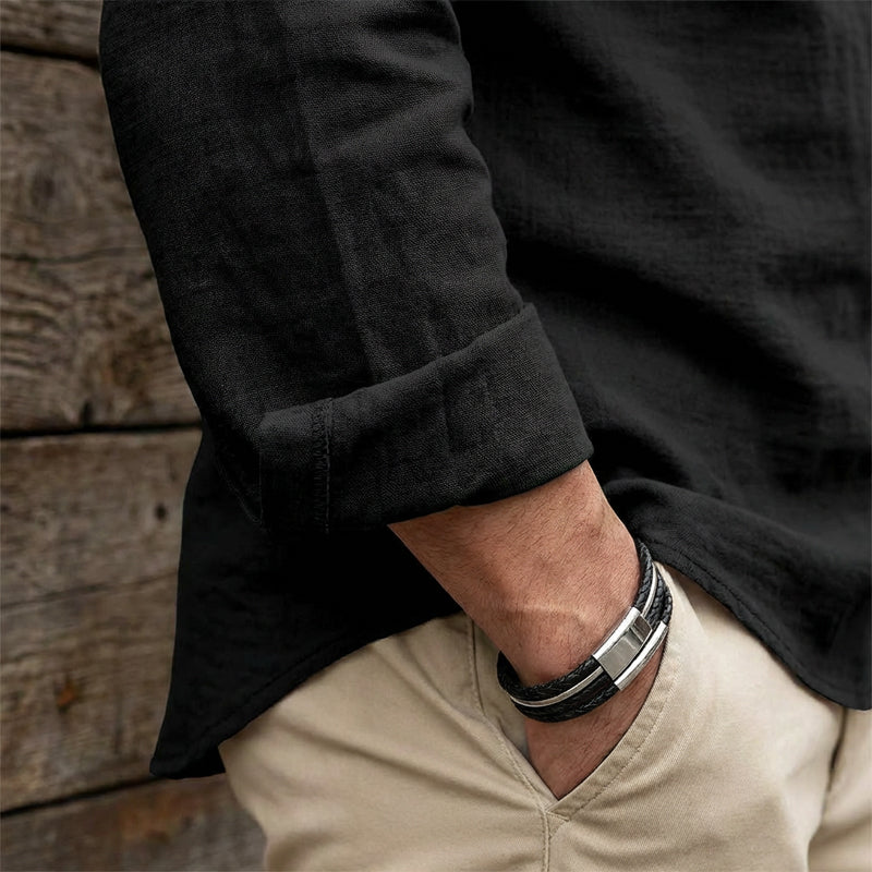 🔥Oferta por Tiempo Limitado🔥 Camisa Casual de Color Sólido para Hombre – Cuello Mao con Cordón Ajustable