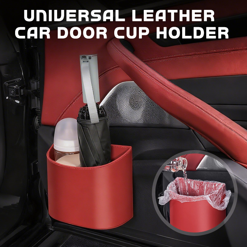 ⏰🔥 ¡OFERTA 50% OFF! 🚗✨ Organizador Portavasos de Piel PU para Coche – Mantén Bebidas y Objetos Esenciales Siempre al Alcance 🥤📱