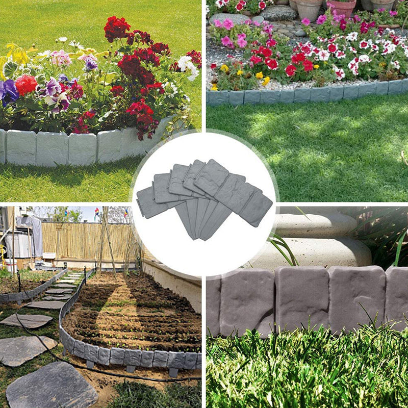 🔥Oferta por tiempo limitado🌿✨Valla de jardín de imitación de piedra