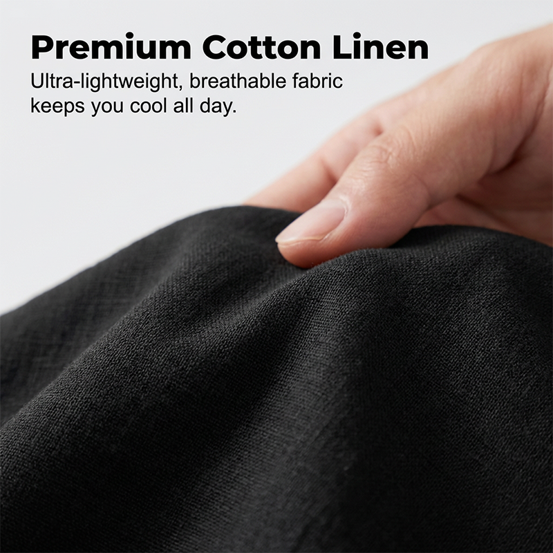 Pantalones casuales de hombre de corte holgado con cordón ajustable.