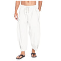 Pantalones casuales de hombre de corte holgado con cordón ajustable.