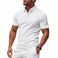 Playera con Cuello Camisero para Hombre de Manga Corta y Secado Rápido