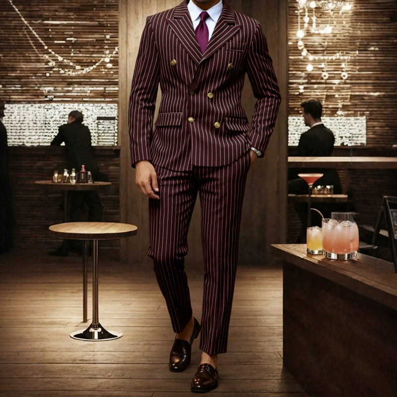 【ENVÍO GRATIS】¿Trajes que no te quedan bien? Rayas finas que estilizan, corte ajustado que realza. 👔✅