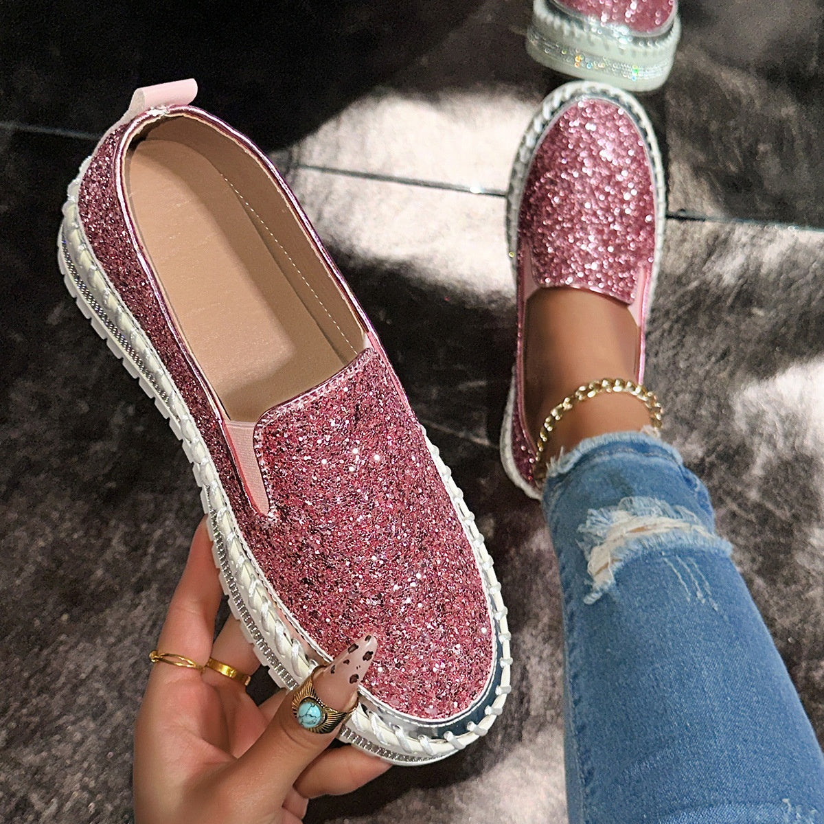 ⏳ 50% de descuento por tiempo limitado ⏰ Zapatos casuales y cómodos sin cordones para mujer ✨🥿