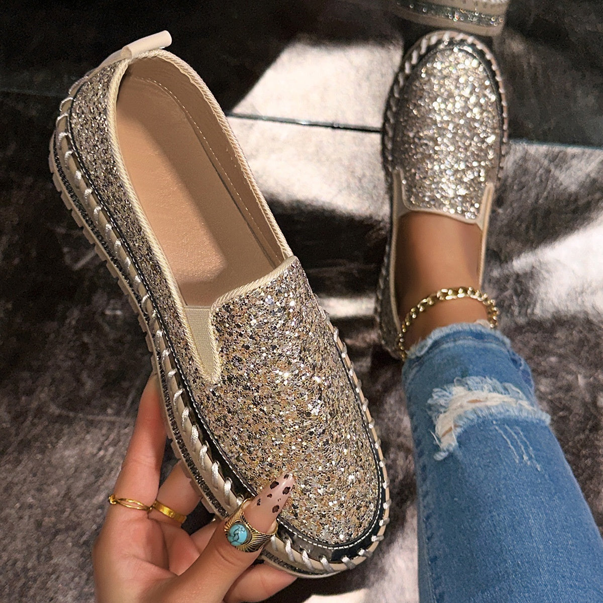 ⏳ 50% de descuento por tiempo limitado ⏰ Zapatos casuales y cómodos sin cordones para mujer ✨🥿