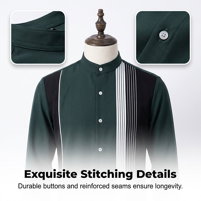 👔 Conjunto de 2 piezas: camisa a rayas y pantalón para hombre✨ Estilo sin esfuerzo ✅