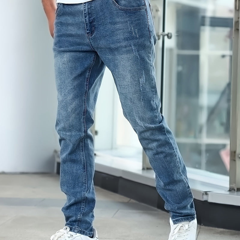 👖 Vaqueros Elásticos Ajustados para Hombre – Estilo Moderno y Comodidad Todo el Día ✨💪