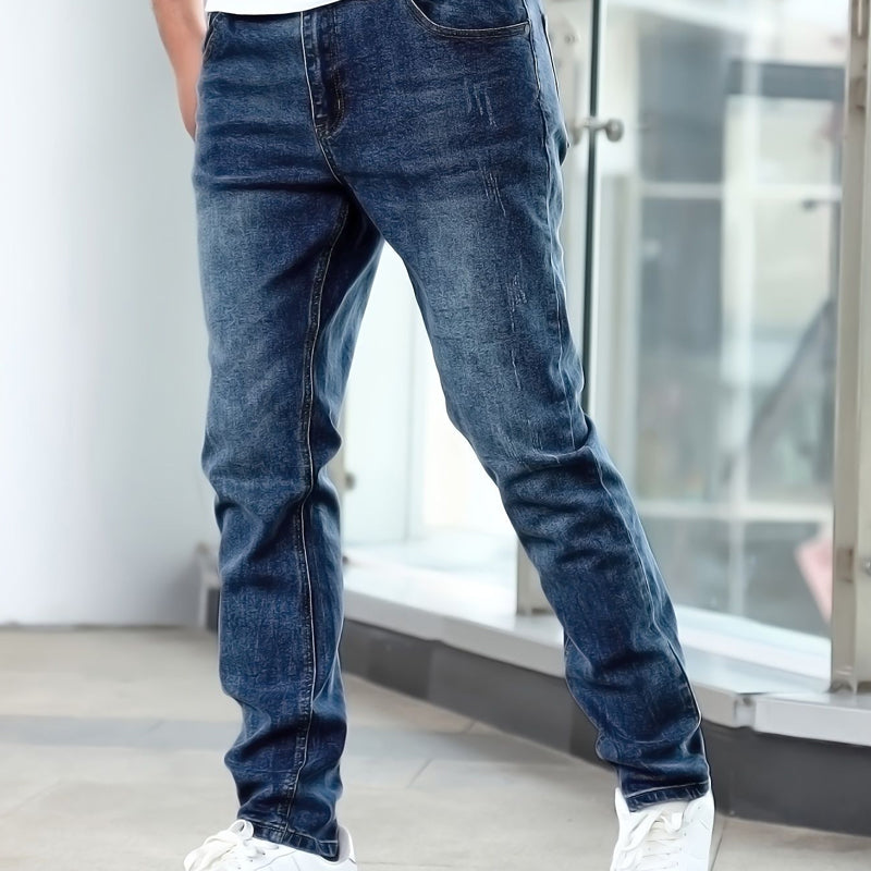 👖 Vaqueros Elásticos Ajustados para Hombre – Estilo Moderno y Comodidad Todo el Día ✨💪
