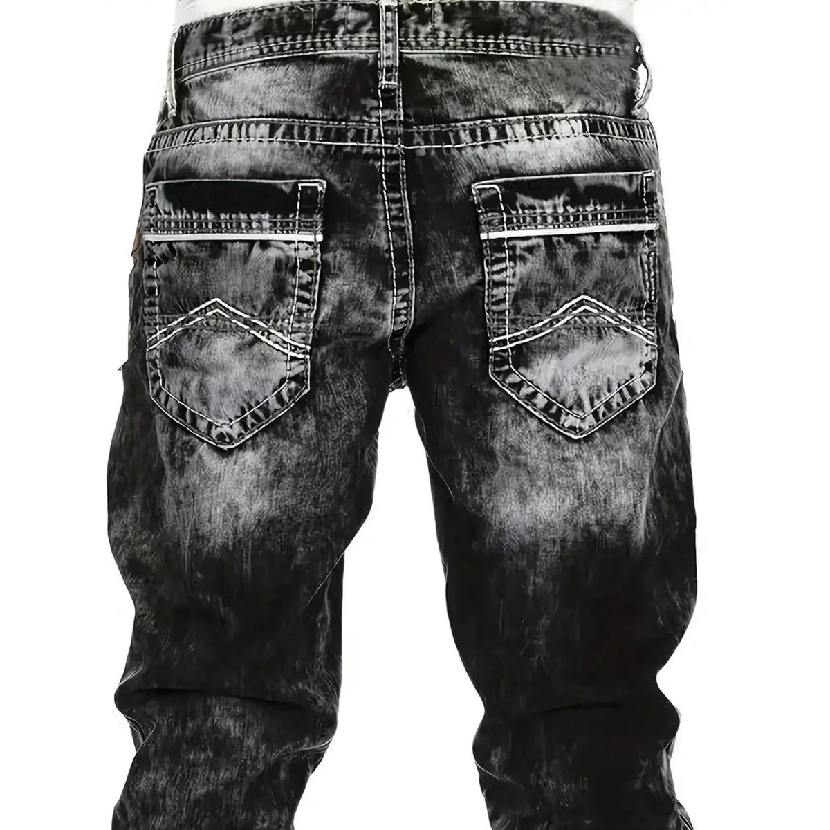 Vaqueros vaqueros elásticos creativos de moda masculina, estilo minimalista adecuado para el verano, estilo emo
