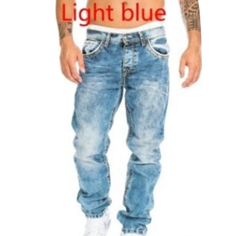Vaqueros vaqueros elásticos creativos de moda masculina, estilo minimalista adecuado para el verano, estilo emo