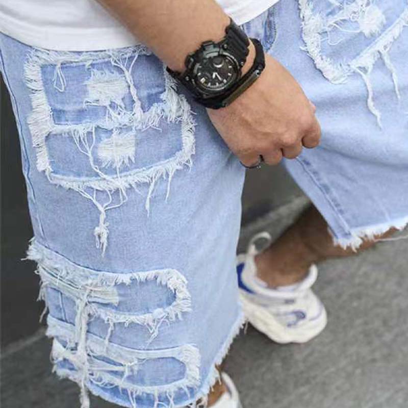 🔥 ¡50% DE DESCUENTO AHORA! 🩳 Shorts vaqueros rotos para hombre: estilo urbano atrevido y comodidad veraniega 🌞🧵