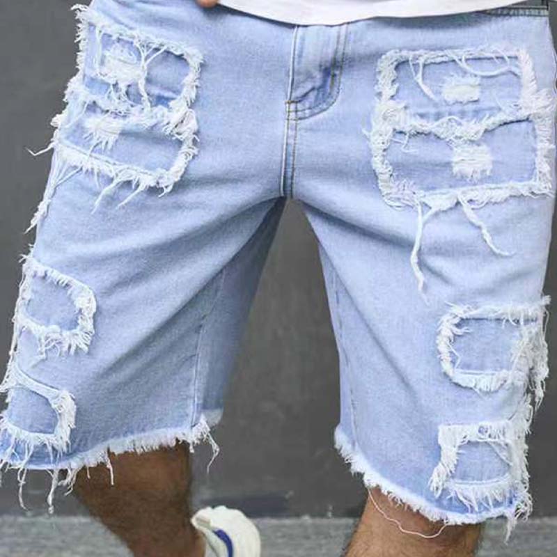 🔥 ¡50% DE DESCUENTO AHORA! 🩳 Shorts vaqueros rotos para hombre: estilo urbano atrevido y comodidad veraniega 🌞🧵