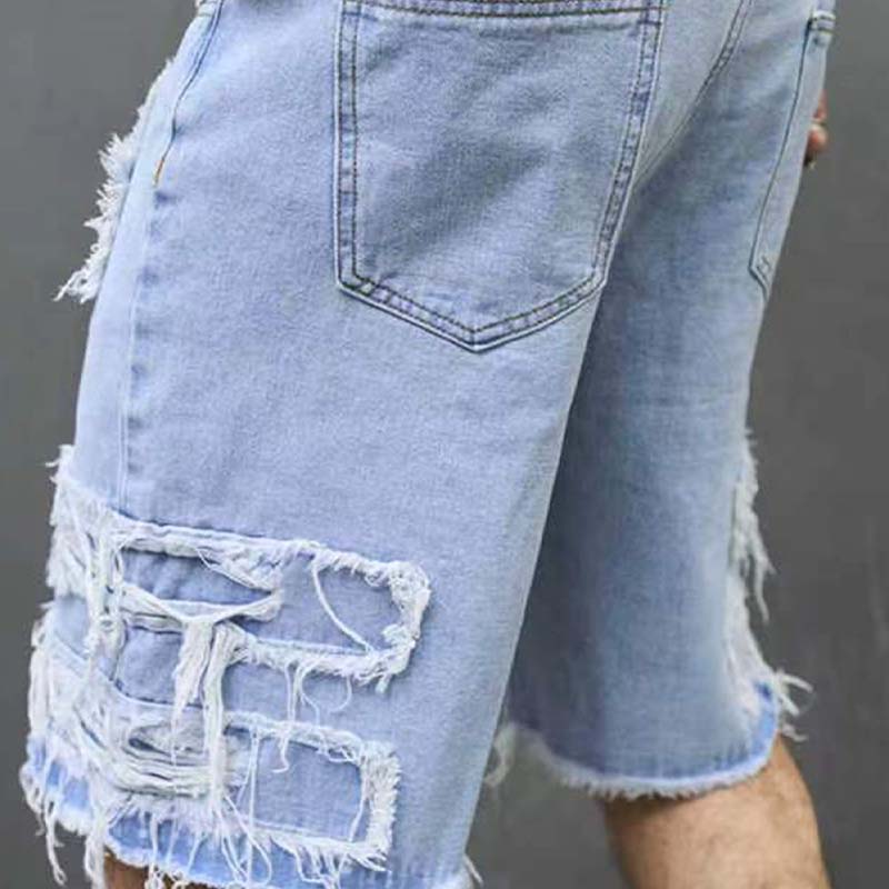🔥 ¡50% DE DESCUENTO AHORA! 🩳 Shorts vaqueros rotos para hombre: estilo urbano atrevido y comodidad veraniega 🌞🧵
