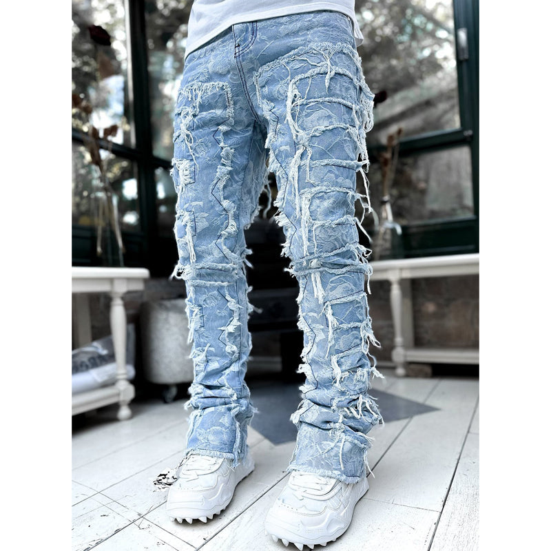 Wash Distressed Slim Fit Jeans