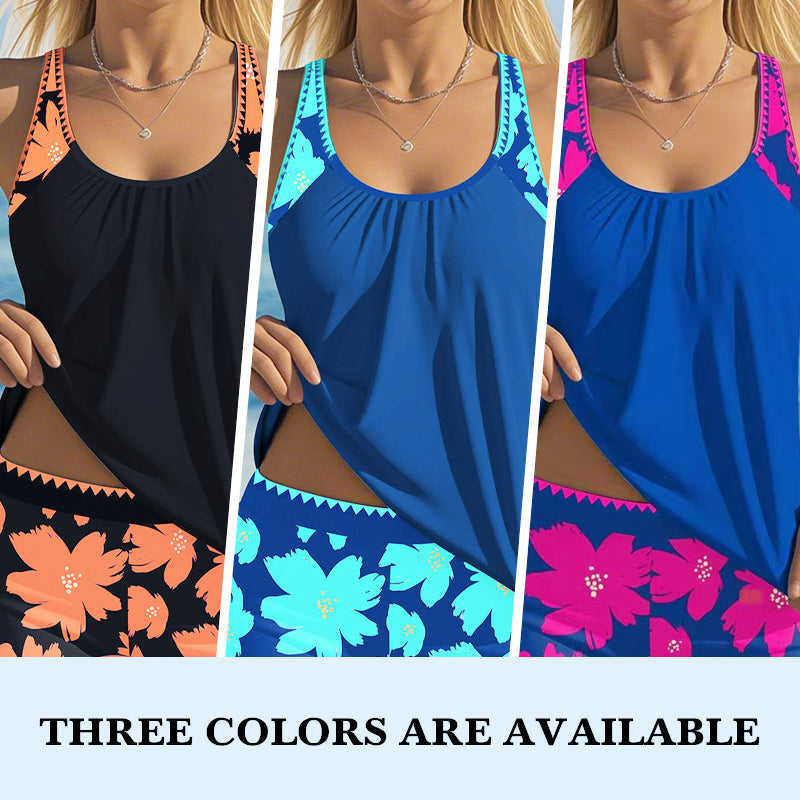 🥳2026 SÚPER VENTAS🥳💞¡+50K VENDIDOS!✨👙Conjunto de Baño 2 Piezas para Mujer - Tankini Estampado y Shorts