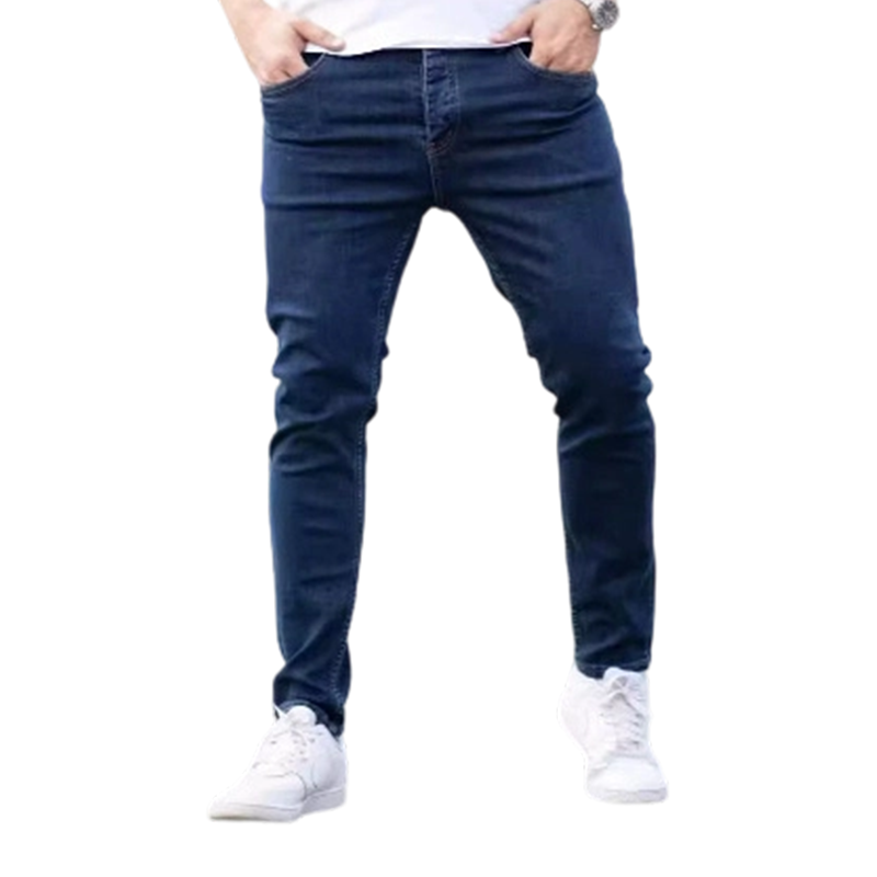 Pantalones vaqueros ajustados de mezclilla elástica para hombre