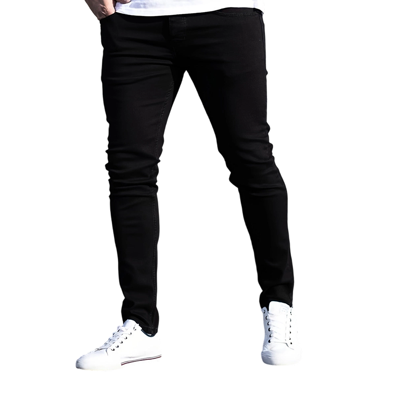 Pantalones vaqueros ajustados de mezclilla elástica para hombre
