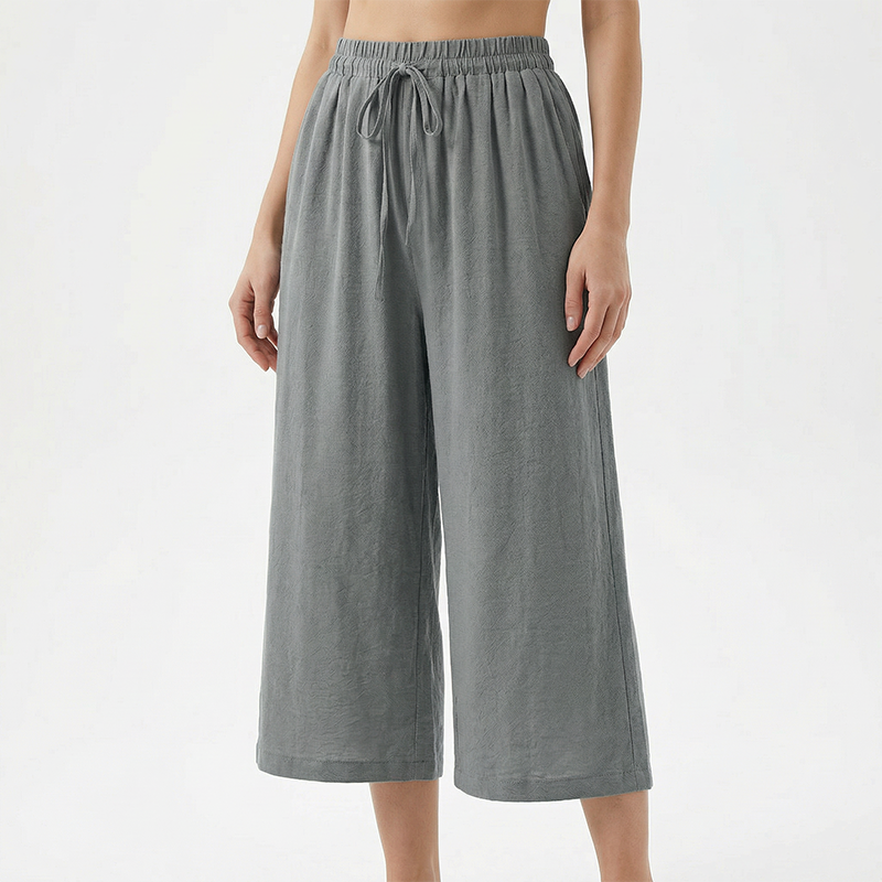 📢📢¡50% DE DESCUENTO! ⏰Pantalones Capri Casuales para Mujer con Cintura Elástica y Cordón