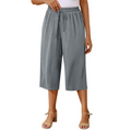 📢📢¡50% DE DESCUENTO! ⏰Pantalones Capri Casuales para Mujer con Cintura Elástica y Cordón