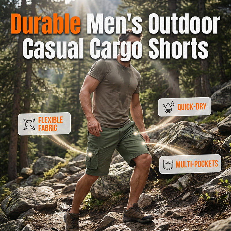 Pantalones cortos cargo casuales para hombre para exteriores ✈️ Compra 2 y obtén envío gratis