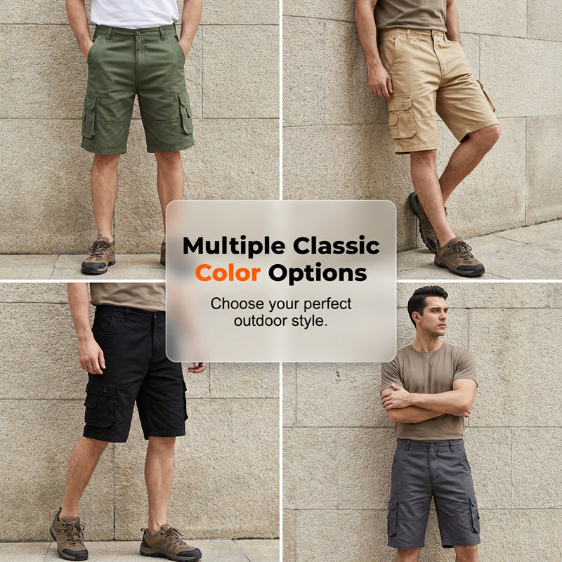 Pantalones cortos cargo casuales para hombre para exteriores ✈️ Compra 2 y obtén envío gratis