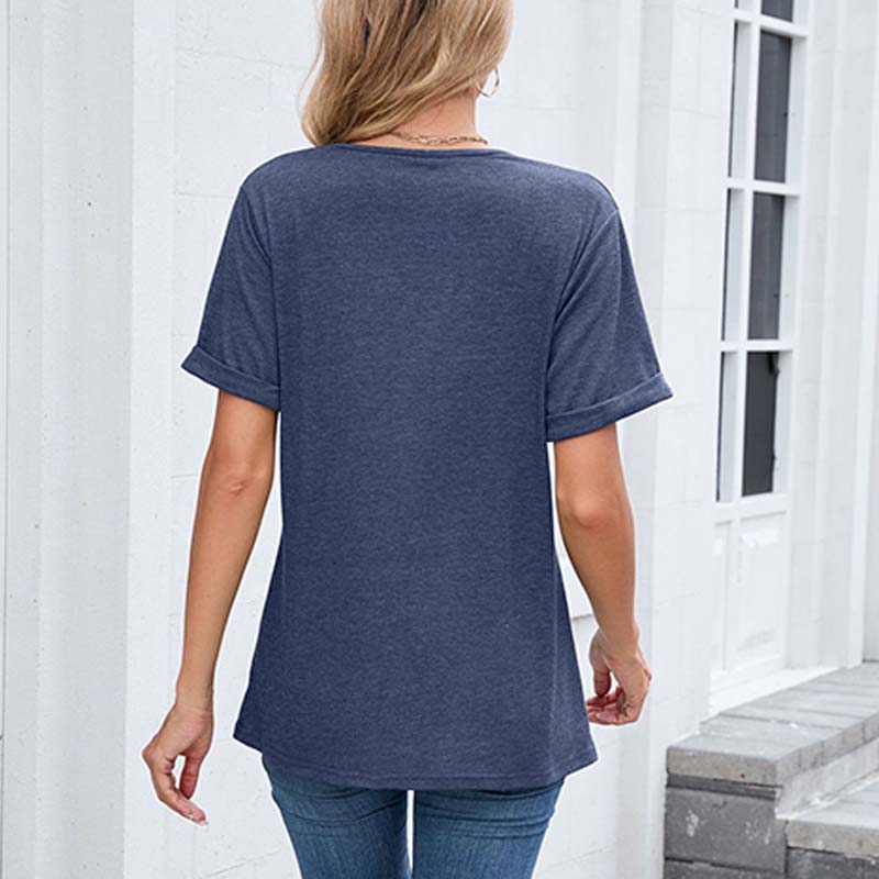 ⏳Oferta por tiempo limitado⏰Camiseta casual de manga corta con cuello en V para mujer