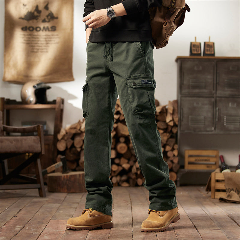 Pantalones tácticos cargo de algodón para hombre