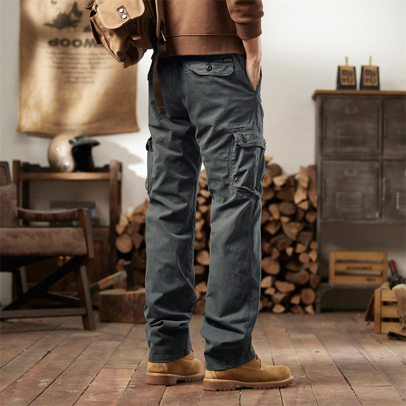 Pantalones tácticos cargo de algodón para hombre