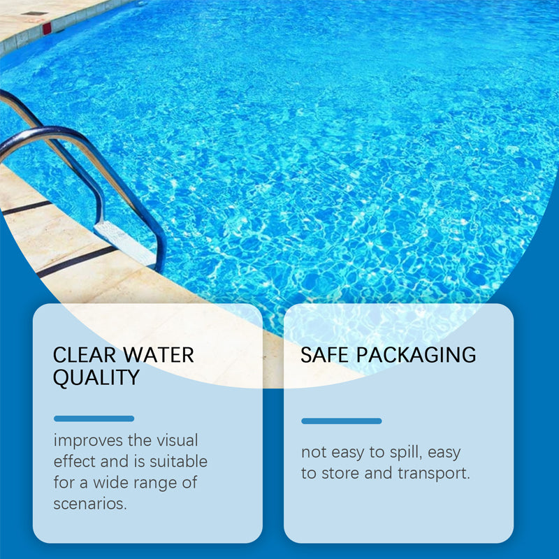 💧 Líquido purificador para piscinas: ¡Agua cristalina, sin complicaciones! ✨ Dile adiós al agua verde y a los químicos agresivos: solo agua pura y fresca en cada baño. 🏊‍♂️💙