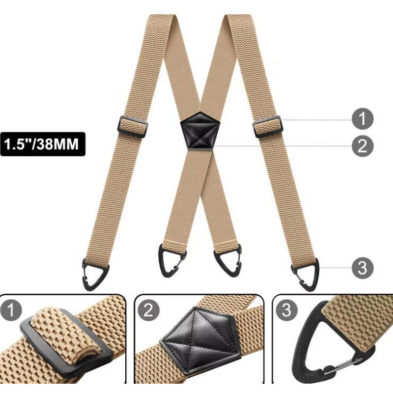📢📢 -50 % !! ⏰ Tirantes para hombre con clip, espalda en X