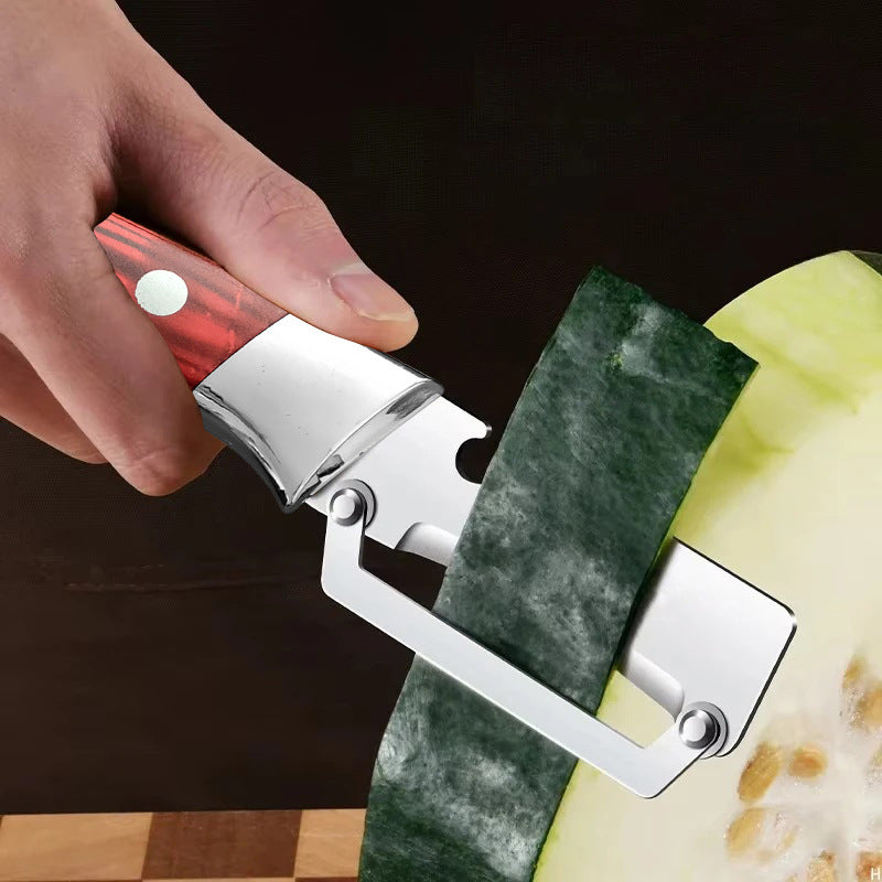 ⏰🔥 ¡50% DE DESCUENTO POR TIEMPO LIMITADO! 🔪 Pelador Multifunción de Acero Inoxidable – Hoja Afilada y Abrebotellas Incluido ✨🥒