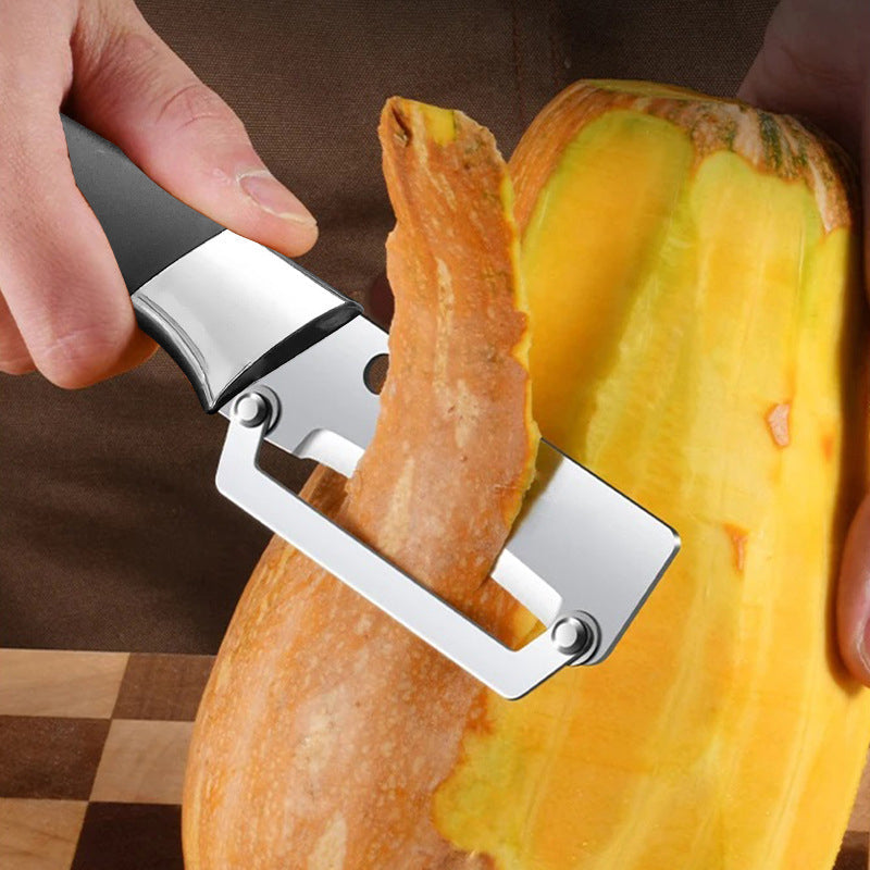⏰🔥 ¡50% DE DESCUENTO POR TIEMPO LIMITADO! 🔪 Pelador Multifunción de Acero Inoxidable – Hoja Afilada y Abrebotellas Incluido ✨🥒