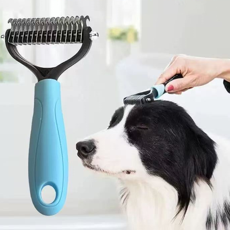 🐱Oferta por tiempo limitado🐶 Cepillo de Cuidado de Doble Cara para Perros y Gatos – Quita Enredos, Masajea y Reduce la Caída de Pelo ✨