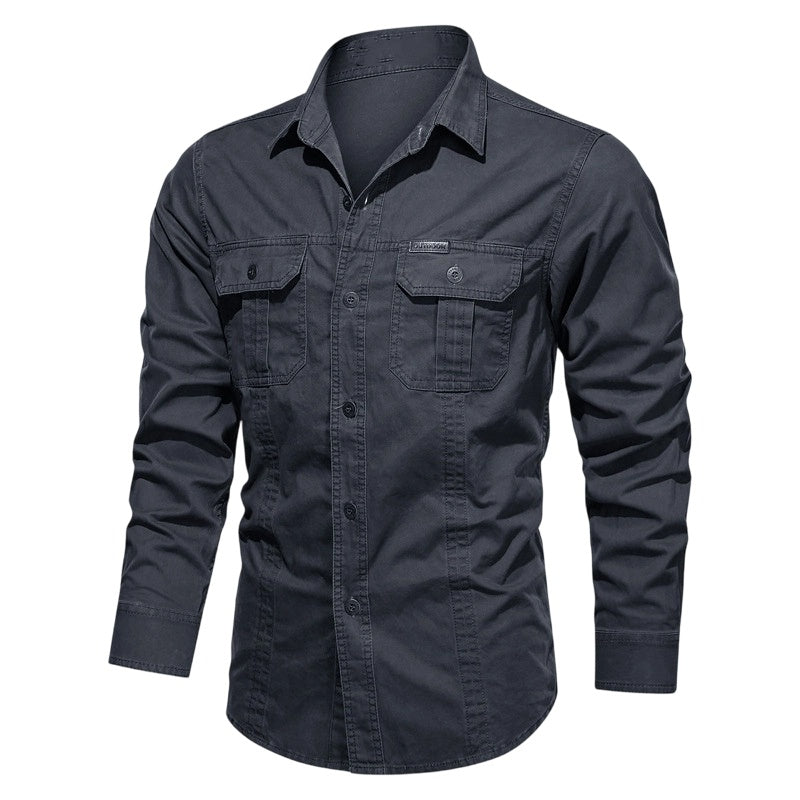 ⏰🔥 ¡50% DE DESCUENTO POR TIEMPO LIMITADO! 👔 Camisa de Trabajo de Algodón – Cómoda, Duradera y Perfecta para Hombres ✨💪