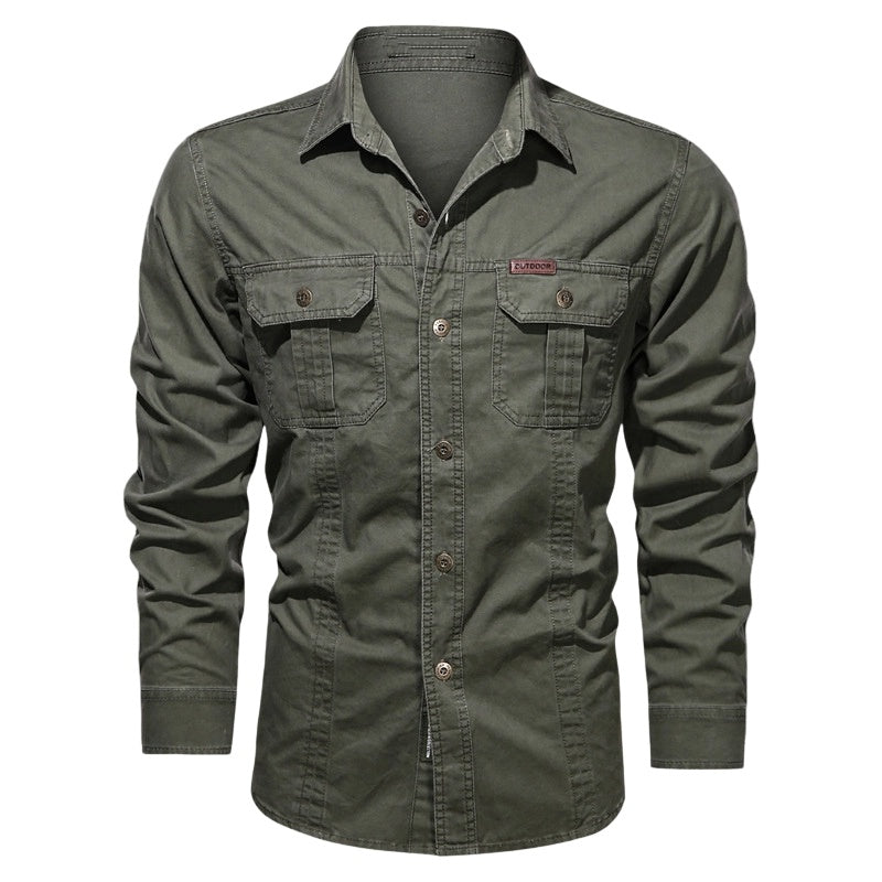 ⏰🔥 ¡50% DE DESCUENTO POR TIEMPO LIMITADO! 👔 Camisa de Trabajo de Algodón – Cómoda, Duradera y Perfecta para Hombres ✨💪