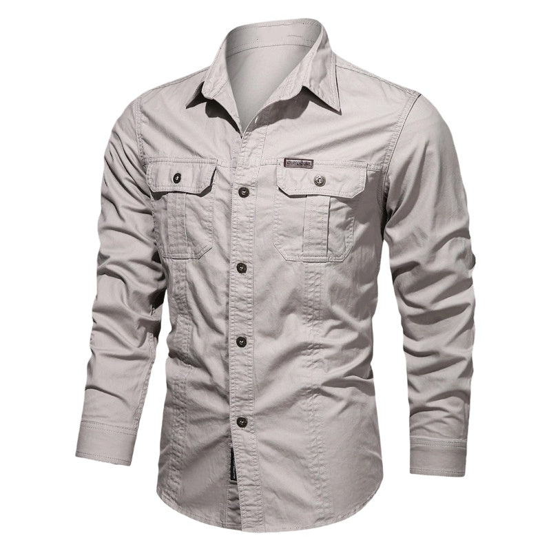 ⏰🔥 ¡50% DE DESCUENTO POR TIEMPO LIMITADO! 👔 Camisa de Trabajo de Algodón – Cómoda, Duradera y Perfecta para Hombres ✨💪