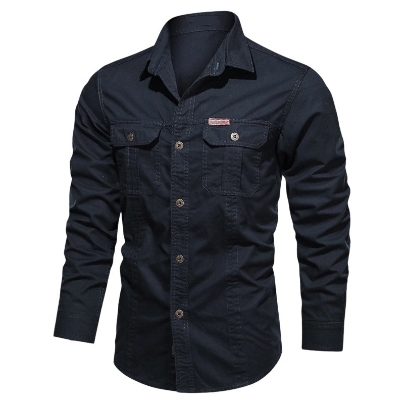 ⏰🔥 ¡50% DE DESCUENTO POR TIEMPO LIMITADO! 👔 Camisa de Trabajo de Algodón – Cómoda, Duradera y Perfecta para Hombres ✨💪