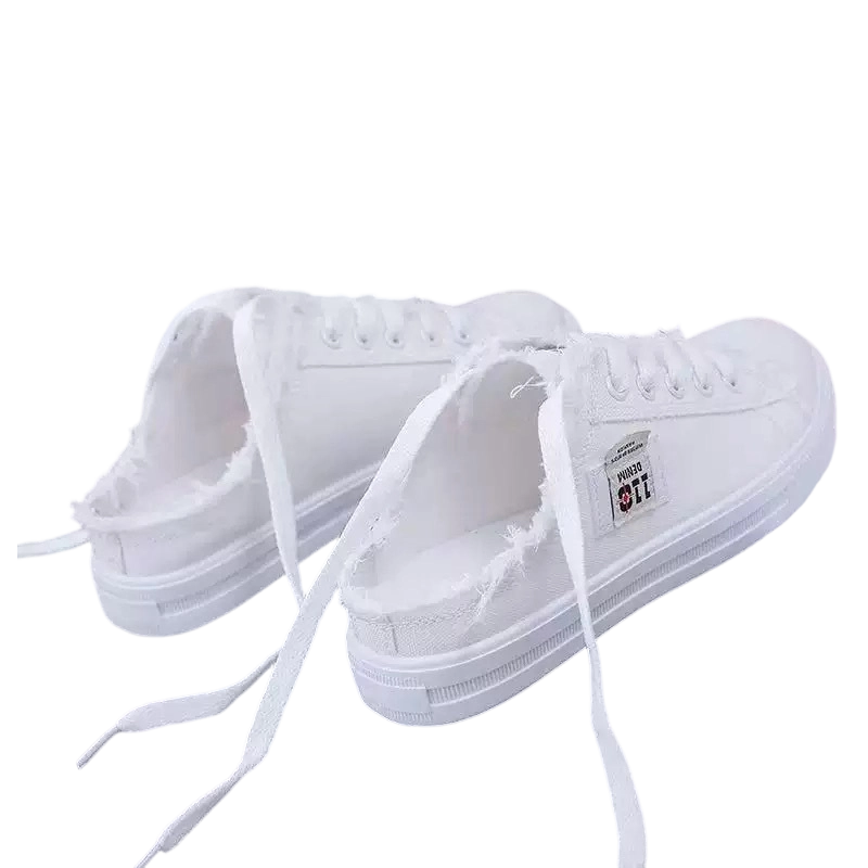 👡 ¡OFERTA POR TIEMPO LIMITADO 50% DE DESCUENTO! 🌀 Zapatillas Mule de Mezclilla para Mujer – Diseño Sin Talón, Bordes Deshilachados, Suela Plana y Estilo Casual Versátil ✨