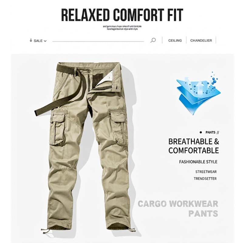 👖 ¡50% DE DESCUENTO AHORA! 🔧 Pantalones cargo tácticos clásicos para hombre: con múltiples bolsillos, resistentes y con puños ajustables. Perfectos para actividades al aire libre y uso diario ✨