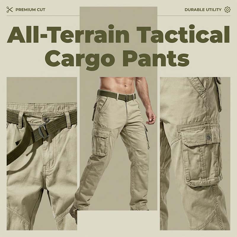 👖 ¡50% DE DESCUENTO AHORA! 🔧 Pantalones cargo tácticos clásicos para hombre: con múltiples bolsillos, resistentes y con puños ajustables. Perfectos para actividades al aire libre y uso diario ✨
