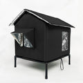 ⏳Oferta por tiempo limitado⏰Casita elevada para gatos de exterior, resistente a la intemperie: impermeable, aislada y plegable 🌧️