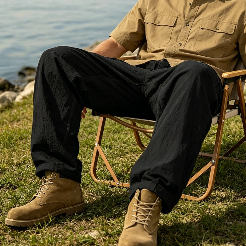 👖 ¡OFERTA RELÁMPAGO 50% DE DESCUENTO! 🍂 Pantalones Cargo de Algodón y Lino para Hombre – Transpirables, 6 Colores, 6 Tallas ✨