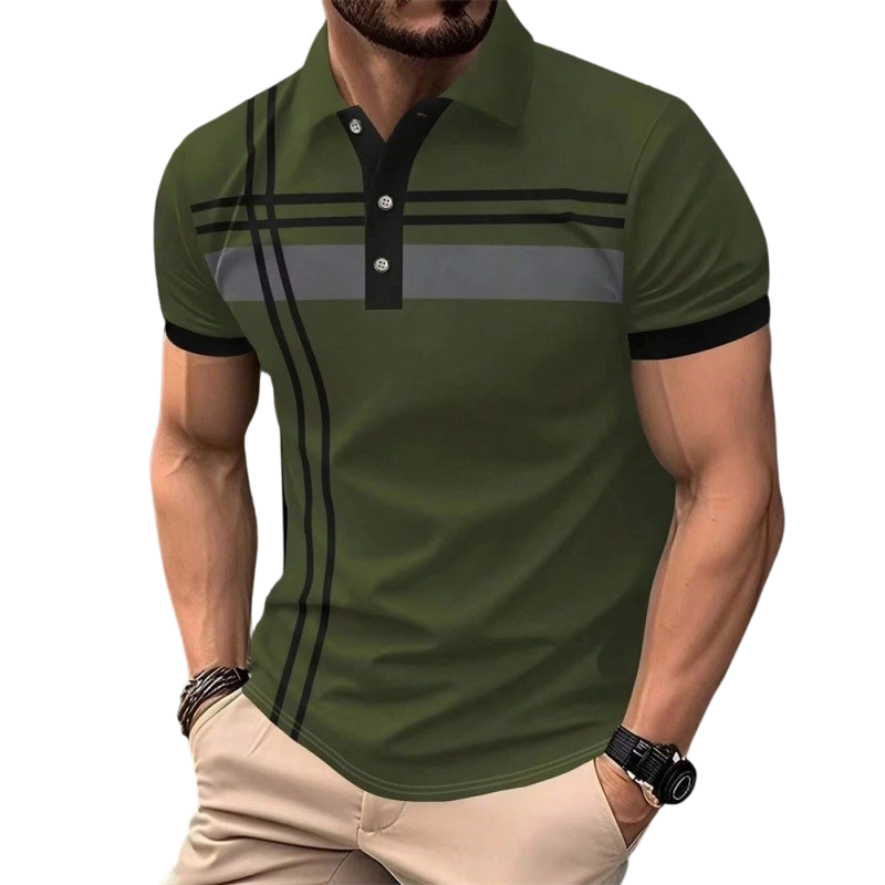 👕Camiseta🌿 de manga corta de manga corta de hombre con cuello