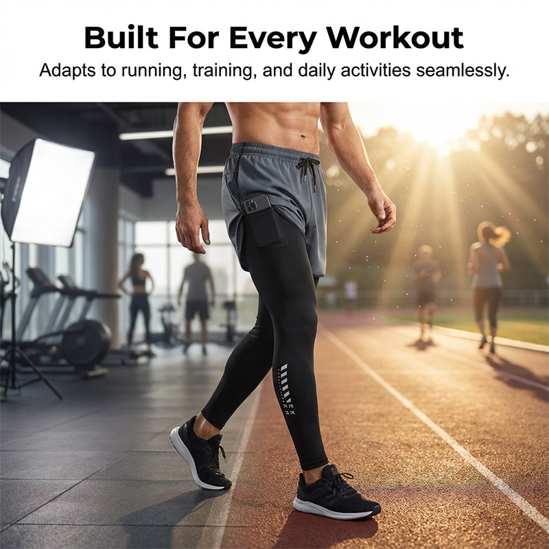 📢📢¡50% DE DESCUENTO! ⏰Mallas de correr 2 en 1 para hombres con pantalones cortos