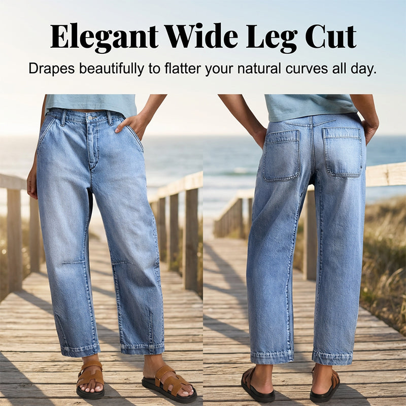 👖 ¡50% DE DESCUENTO POR TIEMPO LIMITADO! ✨ Vaqueros Cortos Acampanados para Mujer – Cintura Alta, Pierna Ancha, Estilo Vintage ✨