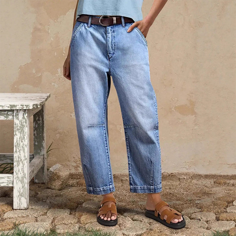 👖 ¡50% DE DESCUENTO POR TIEMPO LIMITADO! ✨ Vaqueros Cortos Acampanados para Mujer – Cintura Alta, Pierna Ancha, Estilo Vintage ✨